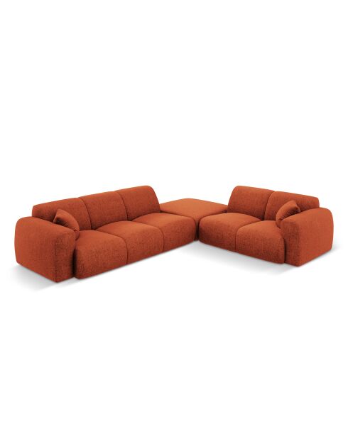 Nolio Ecksofa für 4 Personen, Terrakotta, rechts, 315 x 250 x 72 cm