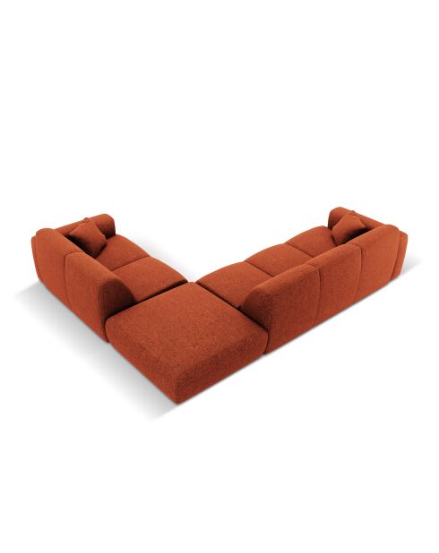 Nolio Ecksofa für 4 Personen, Terrakotta, rechts, 315 x 250 x 72 cm