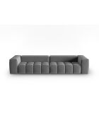 Modulares 5-Sitzer-Sofa aus warmem grauem Samt Verona - 290 x 85 x 70 cm
