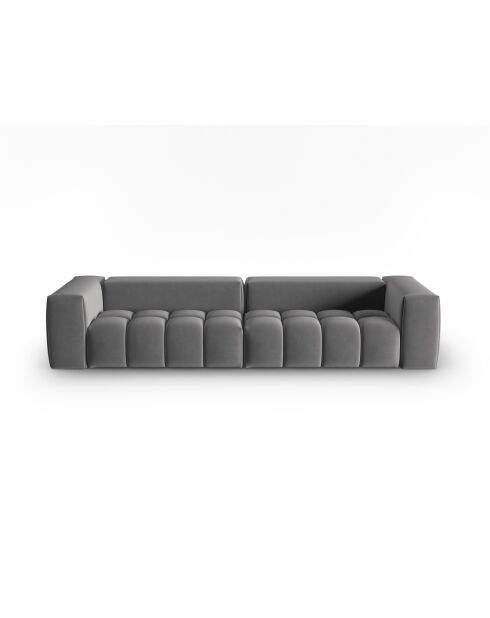 Verona 5-zits modulaire bank in warmgrijs fluweel - 290x85x70 cm