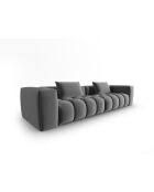Modulares 5-Sitzer-Sofa aus warmem grauem Samt Verona - 290 x 85 x 70 cm
