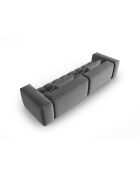 Modulares 5-Sitzer-Sofa aus warmem grauem Samt Verona - 290 x 85 x 70 cm