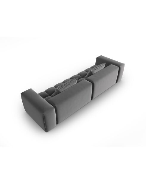 Verona 5-zits modulaire bank in warmgrijs fluweel - 290x85x70 cm