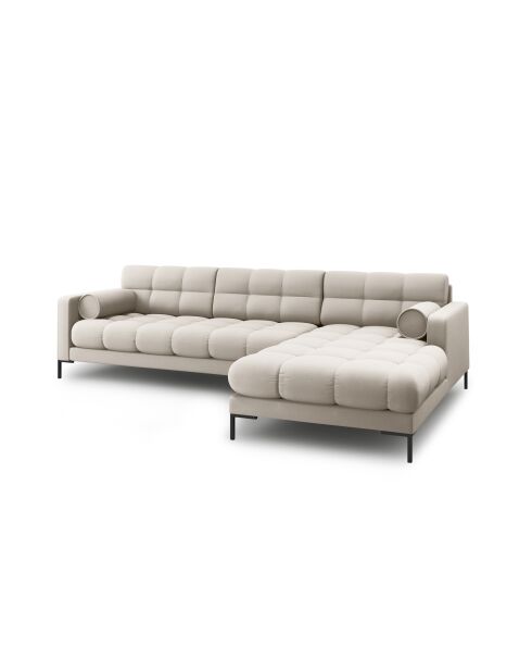 Divano angolare destro beige Bali a 5 posti - 293x185x75 cm