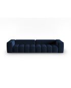 Modulares 5-Sitzer-Sofa aus Samt in Königsblau - 290 x 85 x 70 cm