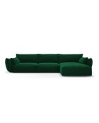 4-Sitzer-Ecksofa Matera aus Samt, flaschengrün, rechts, 308 x 171 x 85 cm