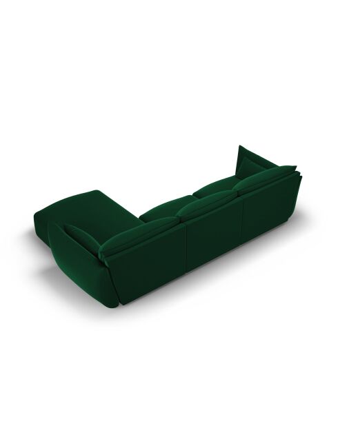 4-Sitzer-Ecksofa Matera aus Samt, flaschengrün, rechts, 308 x 171 x 85 cm