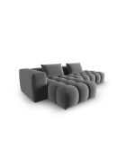 Verona 4-Sitzer-Ecksofa aus warmem grauem, modularem Samt, für links, 265 x 145 x 70 cm