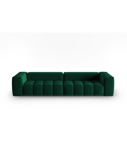 Modulares 5-Sitzer-Sofa aus Samt, flaschengrün - 290 x 85 x 70 cm