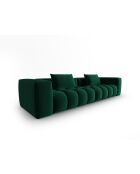 Modulares 5-Sitzer-Sofa aus Samt, flaschengrün - 290 x 85 x 70 cm