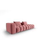 Canapé modulable droit en velours Verona 4 places flamant - 265x85x70 cm