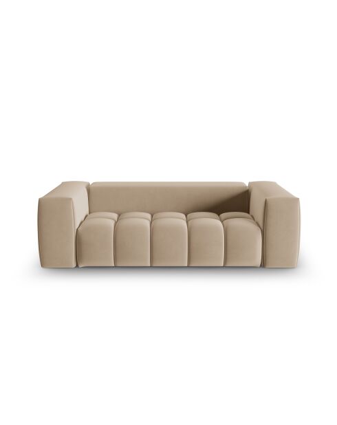Canapé modulaire velours Verona 3 places le sable - 200x85x70 cm