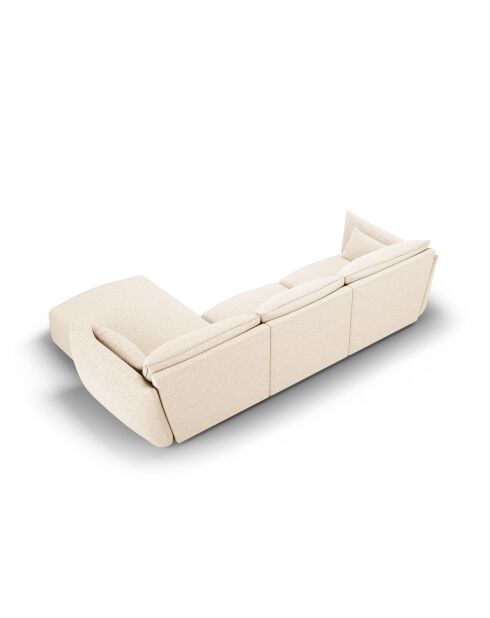 Matera 4-zits hoekbank lichtbeige rechts - 308x171x85 cm