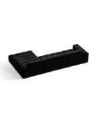 Chicago Ecksofa für 4 Personen, schwarz, Samt, rechts, 294 x 167 x 78 cm