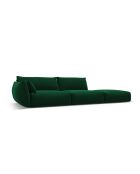 Matera 4-Sitzer-Sofa aus Samt, gerades Sofa, flaschengrün - 264 x 110 x 85 cm