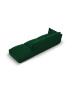 Matera 4-Sitzer-Sofa aus Samt, gerades Sofa, flaschengrün - 264 x 110 x 85 cm