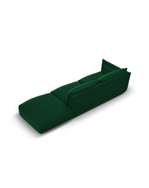 Matera 4-Sitzer-Sofa aus Samt, gerades Sofa, flaschengrün - 264 x 110 x 85 cm