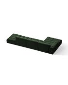 Chicago Velvet Ecksofa links 5-Sitzer flaschengrün - 348x167x78 cm