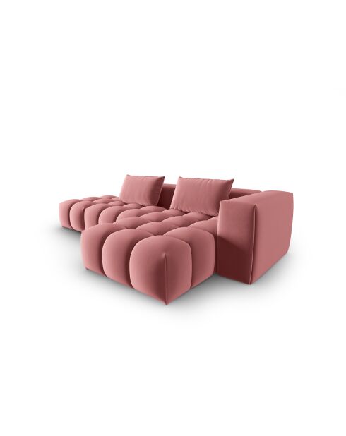 Verona 4-zits Flamant modulaire fluwelen hoekbank rechts - 265x145x70 cm