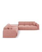 Canapé d'angle gauche Nolio 4 places rose - 315x250x72 cm