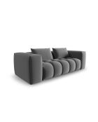 Canapé modulaire velours Verona 3 places gris chaud - 200x85x70 cm