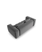 Canapé modulaire velours Verona 3 places gris chaud - 200x85x70 cm