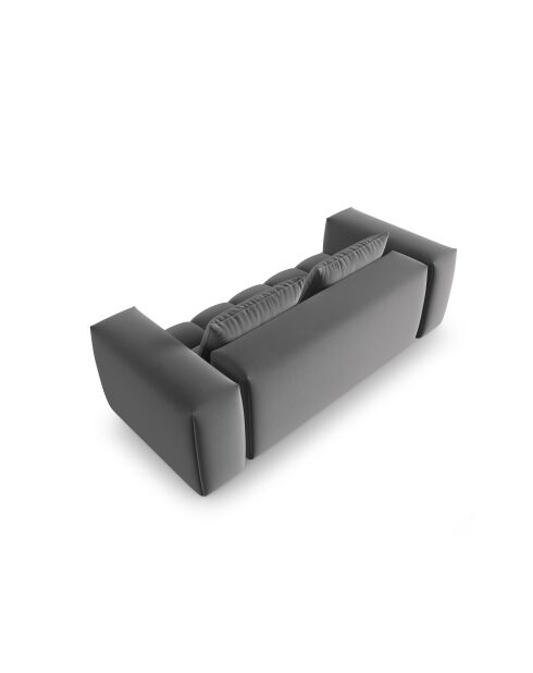 Canapé modulaire velours Verona 3 places gris chaud - 200x85x70 cm