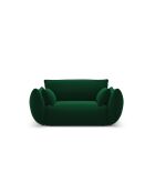 Fauteuil Matera velours 1-zits fles groen - 128x110x85 cm