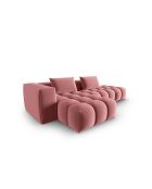 Verona Ecksofa für 4 Personen, Flamingo, modular, aus Samt, links, 265 x 145 x 70 cm