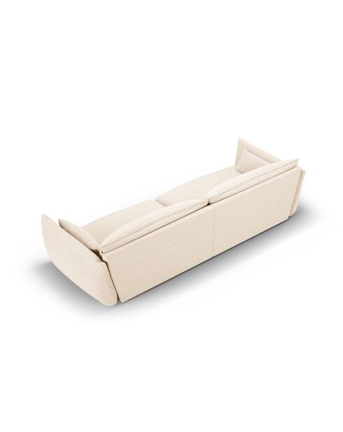Canapé Matera 4 places beige clair - 248x110x85 cm