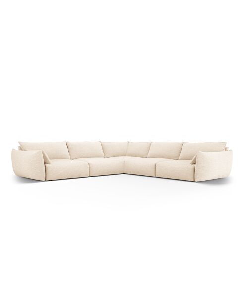 Matera 7-zits symmetrische hoekbank lichtbeige - 286x286x85 cm