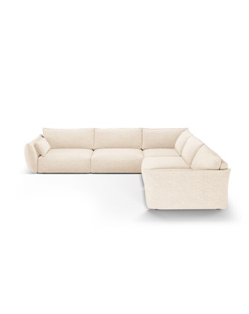 Matera 7-zits symmetrische hoekbank lichtbeige - 286x286x85 cm