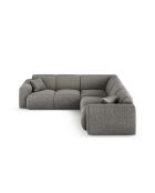 Divano angolare simmetrico grigio Nolio a 5 posti - 252x252x72 cm