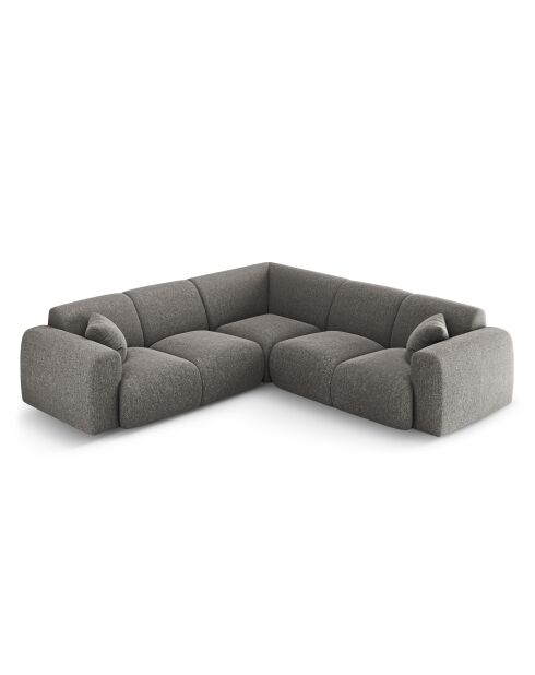 Divano angolare simmetrico grigio Nolio a 5 posti - 252x252x72 cm