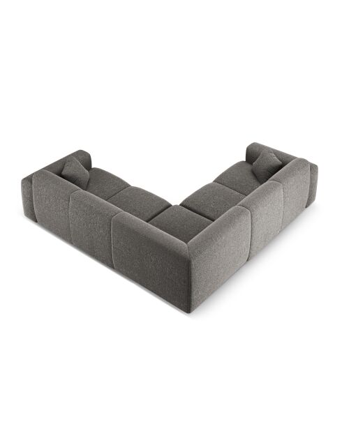 Divano angolare simmetrico grigio Nolio a 5 posti - 252x252x72 cm