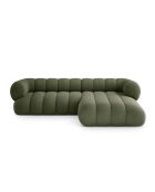 Canapé d'angle droit Koge 5 places vert - 270x165x70 cm