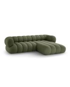 Canapé d'angle droit Koge 5 places vert - 270x165x70 cm