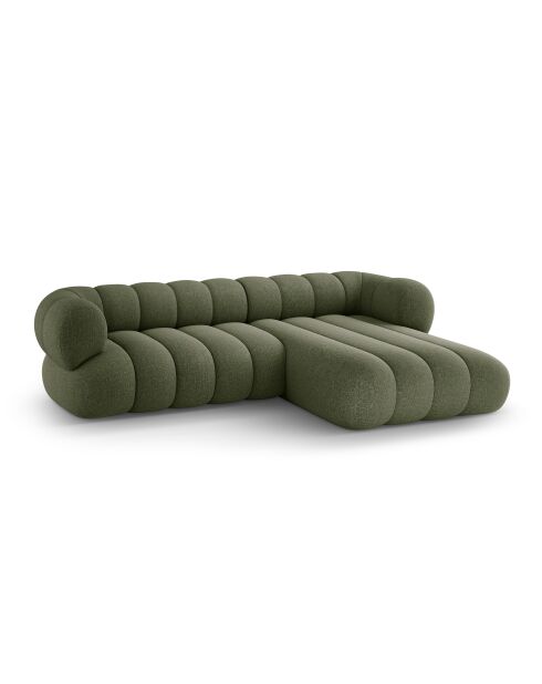 Canapé d'angle droit Koge 5 places vert - 270x165x70 cm