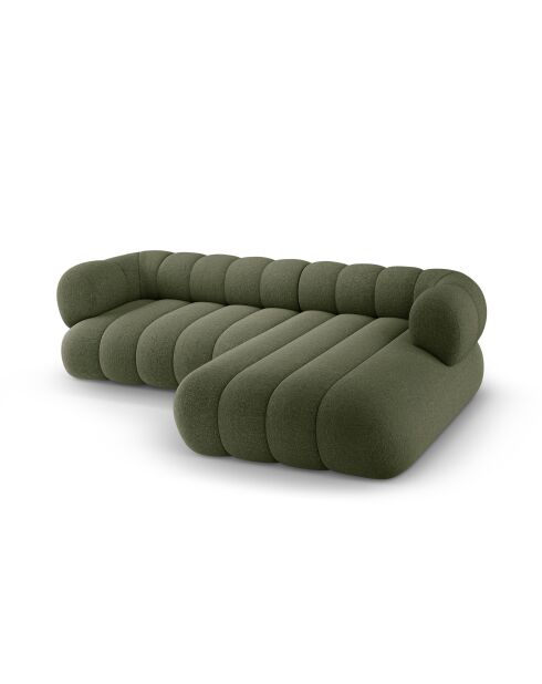 Canapé d'angle droit Koge 5 places vert - 270x165x70 cm