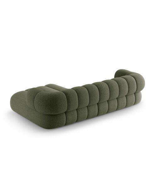 Canapé d'angle droit Koge 5 places vert - 270x165x70 cm
