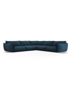 Matera symmetrisches 7-Sitzer-Ecksofa königsblau - 286 x 286 x 85 cm