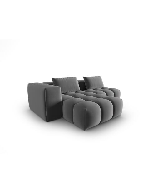 Verona 3-zits warmgrijze modulaire fluwelen hoekbank links - 205x145x70 cm