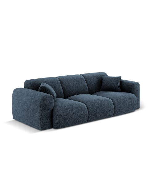 Canapé Nolio 3 places bleu roi - 235x95x72 cm