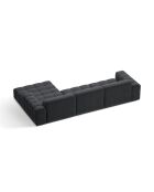 Chicago 4-zits hoekbank grijs fluweel rechts - 294x167x78 cm