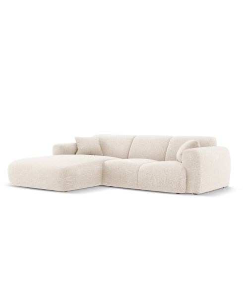 Nolio 4-zits lichtbeige hoekbank links - 260x170x72 cm