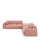Divano angolare destro rosa a 4 posti Nolio - 315x250x72 cm