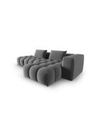 Verona 4-zits warmgrijze modulaire fluwelen hoekbank rechts - 265x145x70 cm