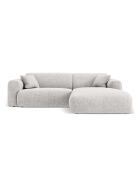 Divano angolare destro grigio chiaro a 4 posti Nolio - 235x170x72 cm