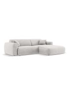 Divano angolare destro grigio chiaro a 4 posti Nolio - 235x170x72 cm