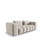 Canapé modulaire velours Verona 3 places écru - 200x85x70 cm